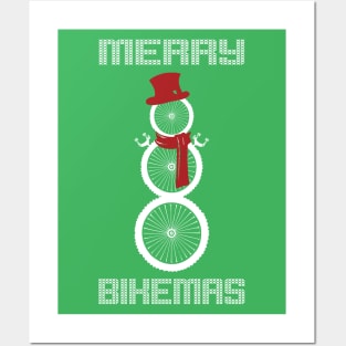 Merry Bikemas (White/Red) Posters and Art